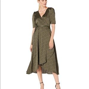 Bobeau wrap dress (cheetah print)